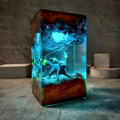 Pokemon Umbreon Epoxy Resin Lamp, Night Light