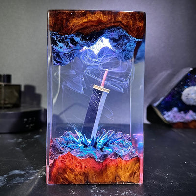 Final Fantasy Buster Sword Epoxy Resin Lamp, Night Light