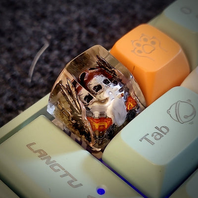 Skull Rider Bike Artisan Keycaps Epoxy Resin