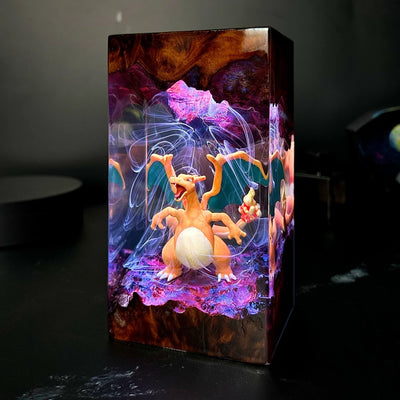 Pokemon Gengar Charizard Bulbasaur Eevee Pikachu Squirtle Snorlax Epoxy Resin Lamp, Night Light