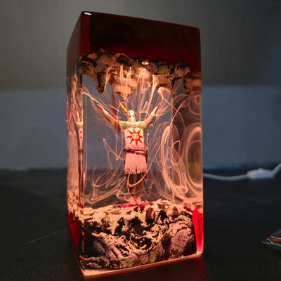 Solaire of Astora Praise The Sun Tarot Card Thank God Dark Souls Epoxy Resin Lamp, Night Light