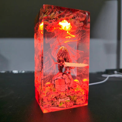 Dark Souls Old Wolf of Farron Epoxy Resin Lamp, Night Light