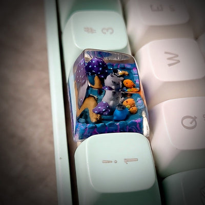 Totoro Halloween Artisan Keycaps Epoxy Resin