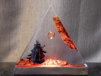 LOTR Lord Of Rings The One Ring Sauron Dark Lord Epoxy Resin Lamp, Night Light