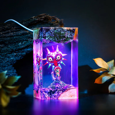 TLOZ TOTKD Zelda Majora's Mask 3D Epoxy Resin Lamp, Night Light