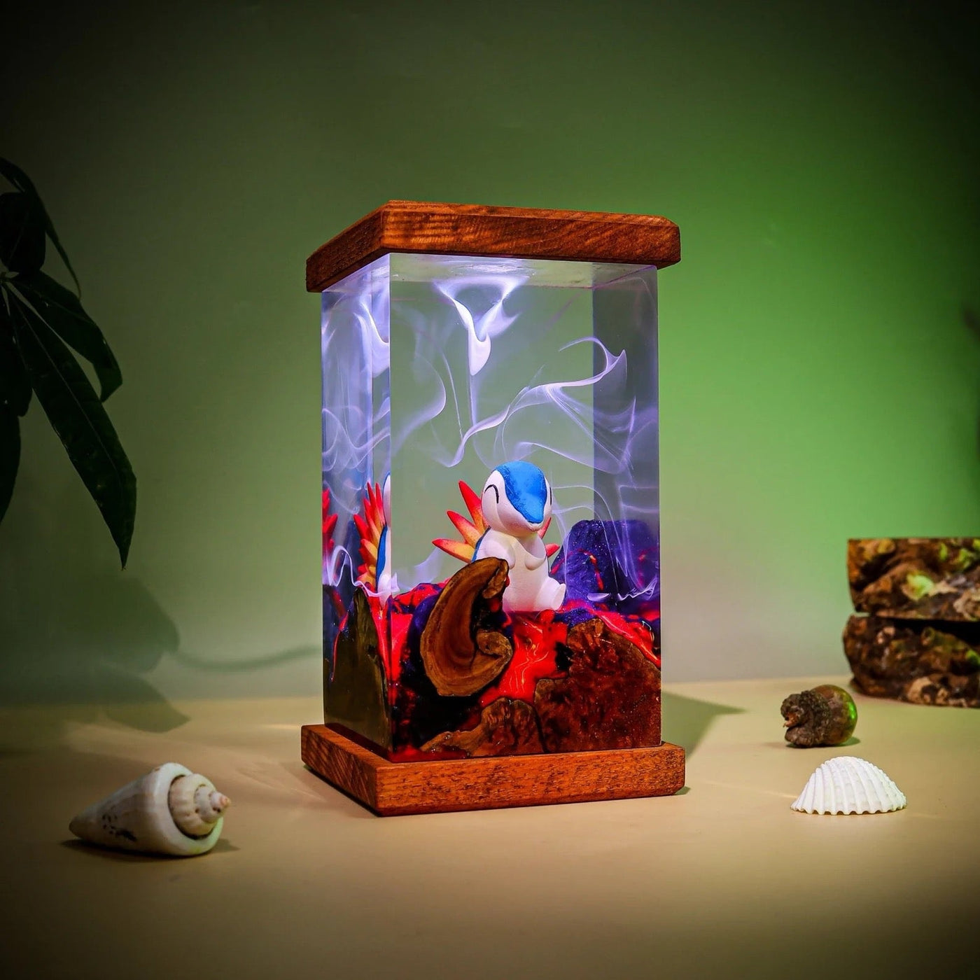 Pokemon Cyndaquil Epoxy Resin Lamp, Night Light