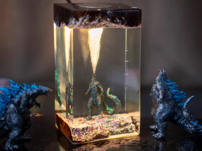 Godzilla King Of The Monsters Epoxy Resin Lamp, Night Light