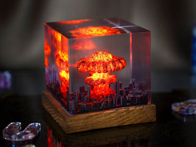 Nuclear Atomic Boom Explosion Epoxy Resin Lamp, Night Light