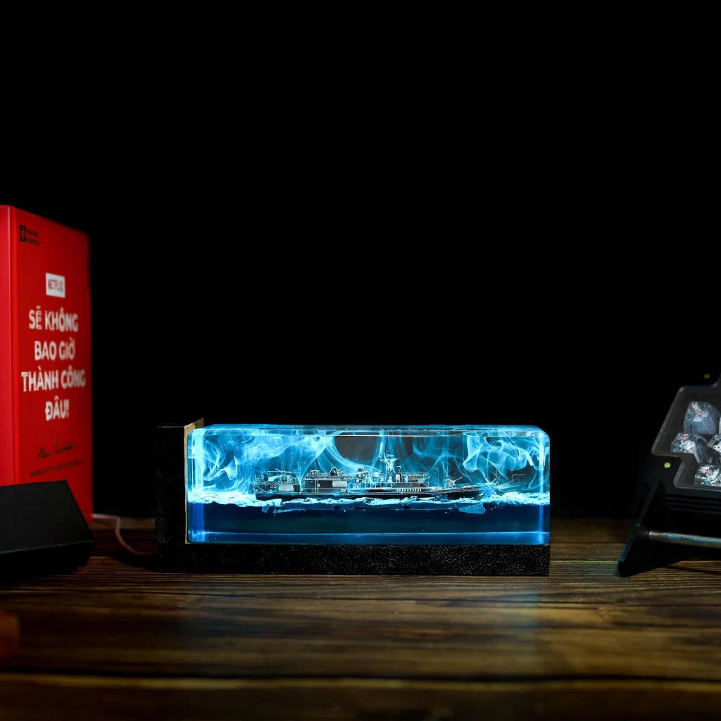 World of Warships Epoxy Resin Lamp, Night Light