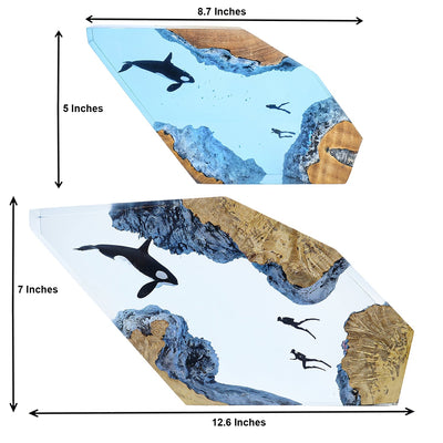 Orca & Divers - High Quality Epoxy Resin Lamp